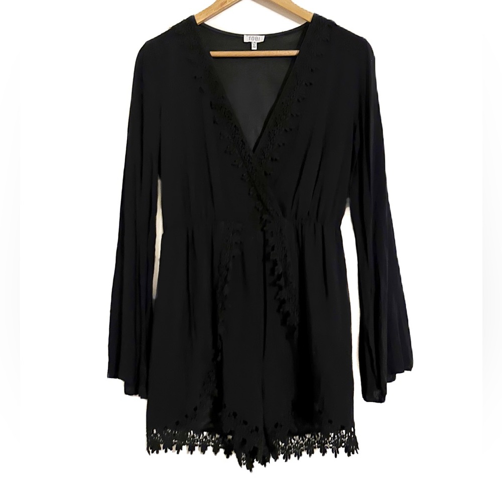 TOBI Long Sleeves Jumpsuit Romper black